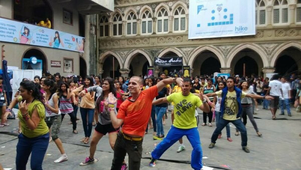 Students performing Flash Mob