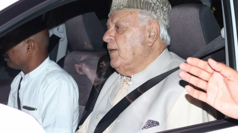 Farooq Abdullah arrives in Mumbai for INDIA Alliance meet