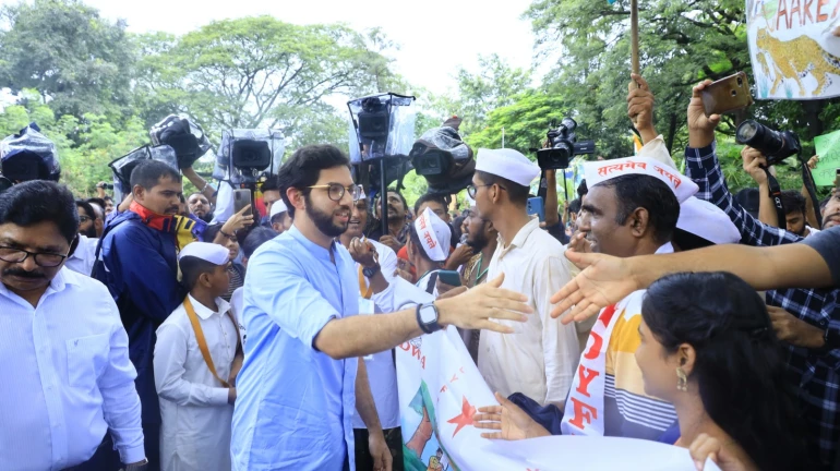 "Save Aarey Forest": Aaditya Thackeray Protests Against Eknath Shinde Govt's Metro Car Shed Decision