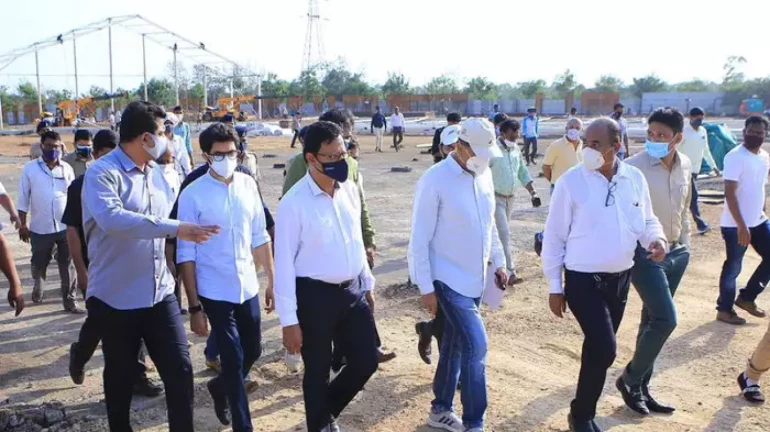 As Maharashtra govt prepares for third wave, Aaditya Thackeray visits construction site of Covid hospital in Malad