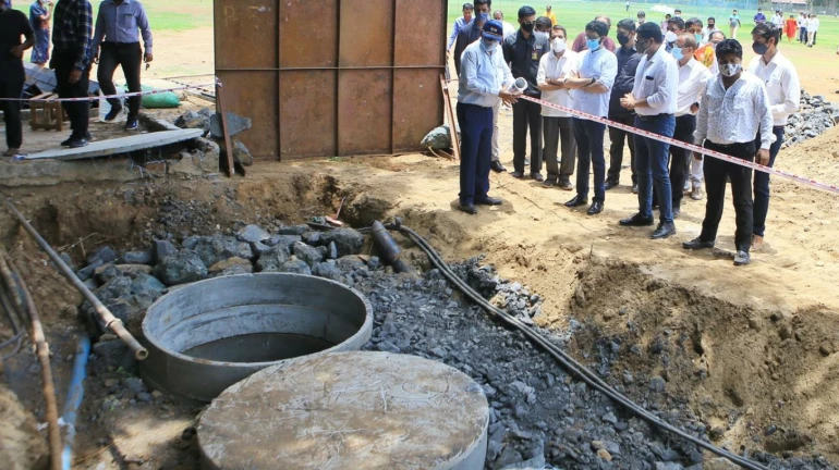 BMC carries out rainwater harvesting work at Dadar BMC carries out rainwater harvesting work at Dadar