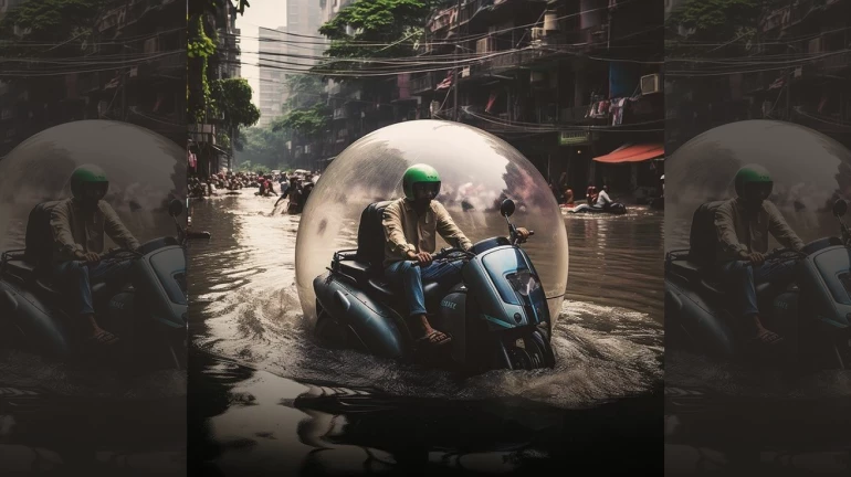 From BEST Buses to Bubble Scooters: Artist's Futuristic AI Designs for Mumbai Monsoon