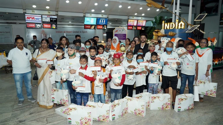 27 Young Cancer Patients Take Their First Flight Ever At Mumbai Airport