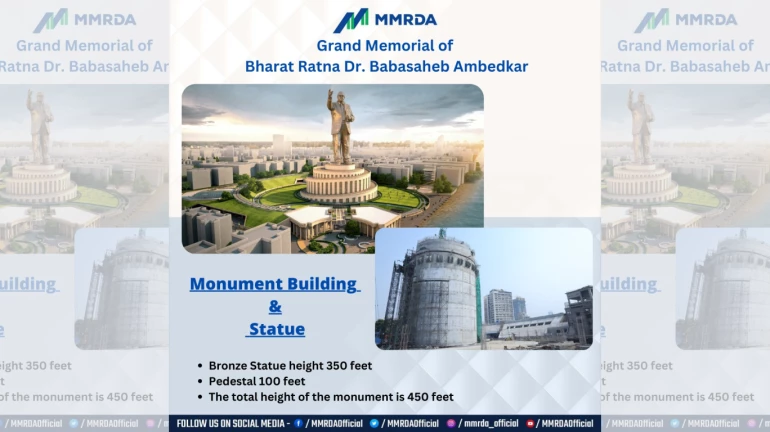 66th Mahaparinirvan Diwas: 50% Work Of Grand Memorial With Ambedkar's Statue Is Complete 66th Mahaparinirvan Diwas: 50% Work Of Grand Memorial With Ambedkar's Statue Is Complete