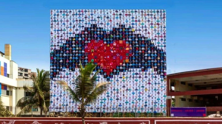 Walls adorned at the Worli Seaface School and the Haji Ali Pumping Station Walls adorned at the Worli Seaface School and the Haji Ali Pumping Station