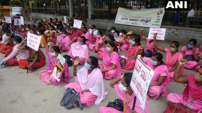 Maharashtra: At least 70,000 ASHA workers go on strike seeking wage hike and improvement of safety measures