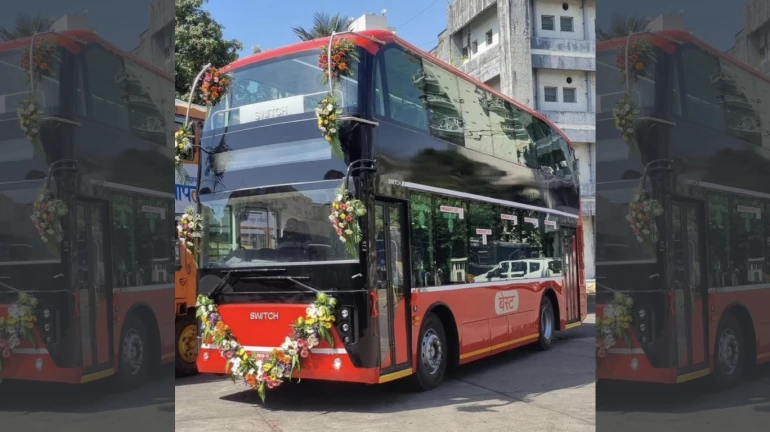 मुंबई- बुधवार से पांच नई AC डबल-डेकर इलेक्ट्रिक बस