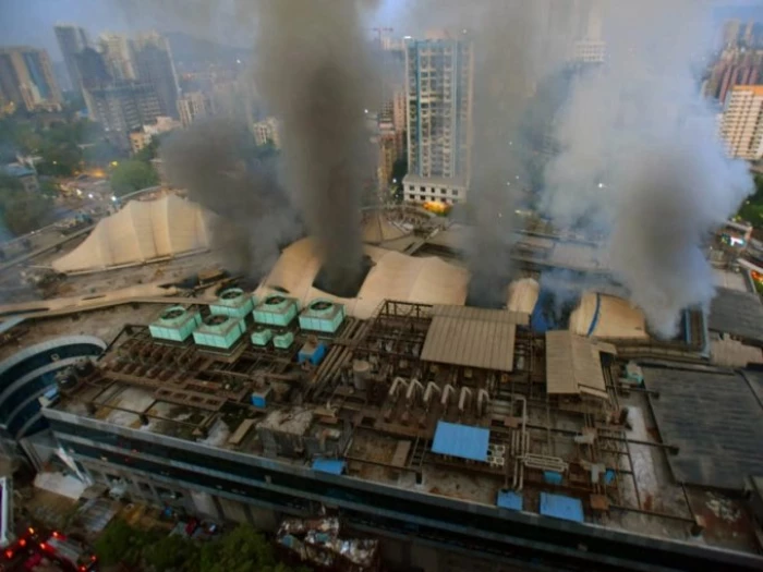 In Pics: Massive fire broke out at COVID private hospital in Bhandup Mall