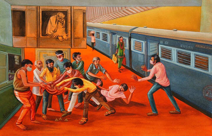 ऑनलाईन कला प्रदर्शनाचं आयोजन, ५० कलाकारांना पुरस्कार जाहीर