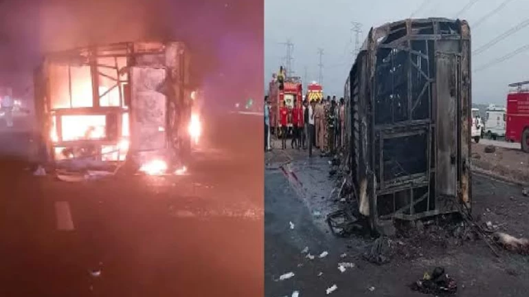 Bus catches fire on Samruddhi Highway in Buldhana; 25 Passengers lost lives