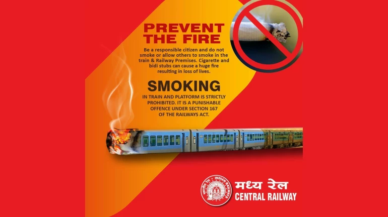 मध्य रेलवे: धूम्रपान रोधी सुरक्षा अभियान में पकड़े गए 160 व्यक्ति