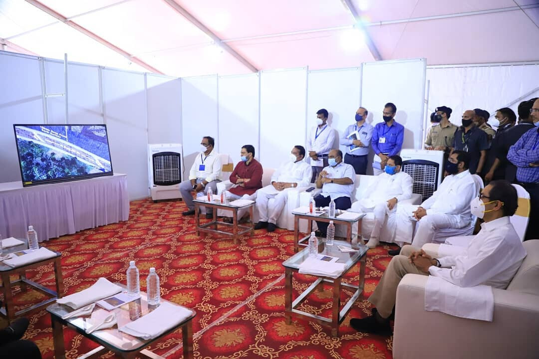 In Pics: CM Uddhav Thackeray reviews the progress of tunnel work on Mumbai-Pune Expressway