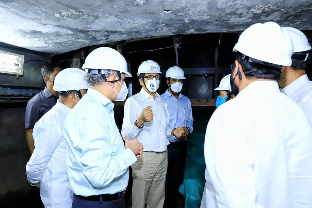 In Pics: CM Uddhav Thackeray reviews the progress of tunnel work on Mumbai-Pune Expressway