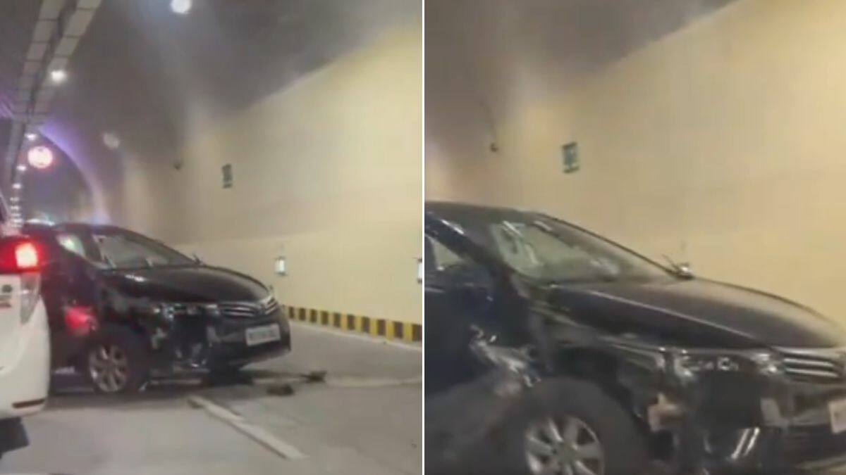 कोस्टल रोडवर पहिला अपघात, व्हिडिओ व्हायरल