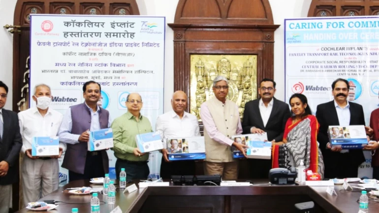 Central Railways: Cochlear Implants donated to Dr. Babasaheb Ambedkar Hospital In Byculla
