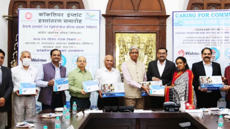Central Railways: Cochlear Implants donated to Dr. Babasaheb Ambedkar Hospital In Byculla Central Railways: Cochlear Implants donated to Dr. Babasaheb Ambedkar Hospital In Byculla