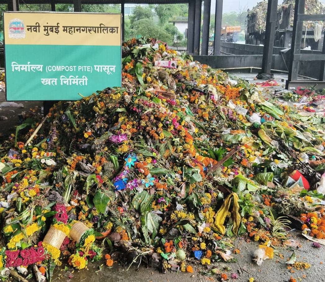 Navi Mumbai: 63.695 Tons of Ganeshotsav Floral Waste to Be Converted into Fertilizer for City Gardens