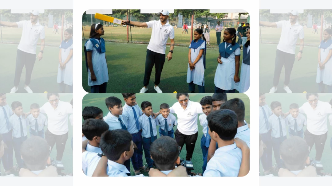 Mumbai: Harbhajan Singh, Mithali Raj Plays Cricket With School Children In Dharavi