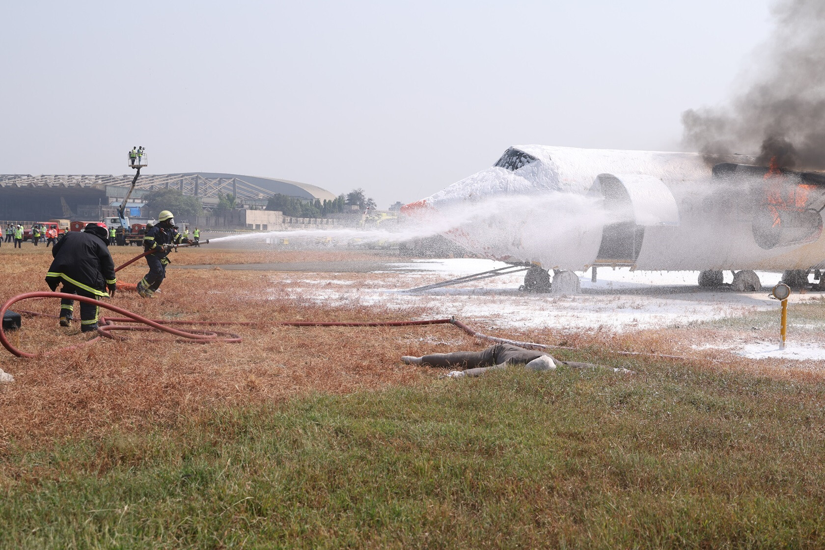 Mumbai Airport Officials Conduct Full Scale Aircraft Emergency Preparedness Drill