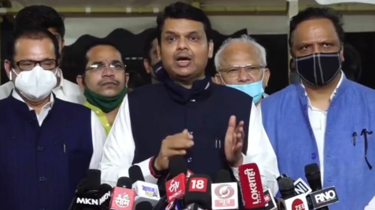 Devendra Fadnavis once again questions MVA regarding the Metro Car Shed Devendra Fadnavis once again questions MVA regarding the Metro Car Shed