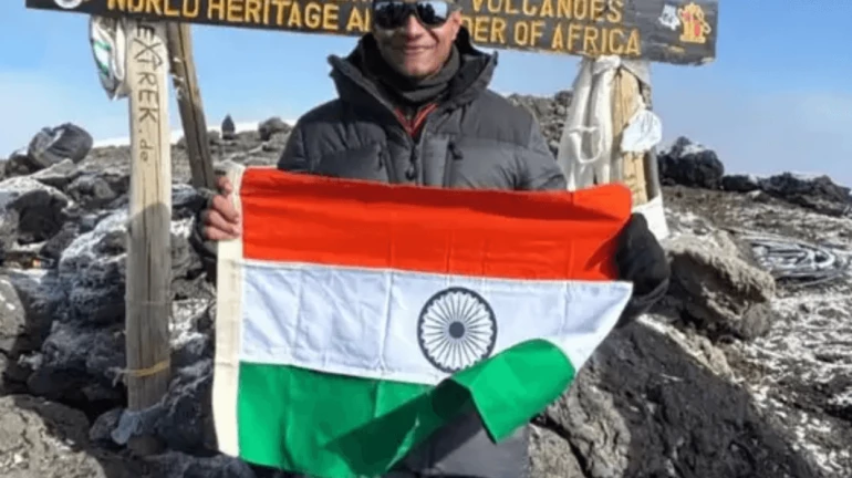 23-year-old Dombivli man climbs highest peak of 5,895 meters in Africa, hoists tricolor at Mount Kilimanjaro 23-year-old Dombivli man climbs highest peak of 5,895 meters in Africa, hoists tricolor at Mount Kilimanjaro