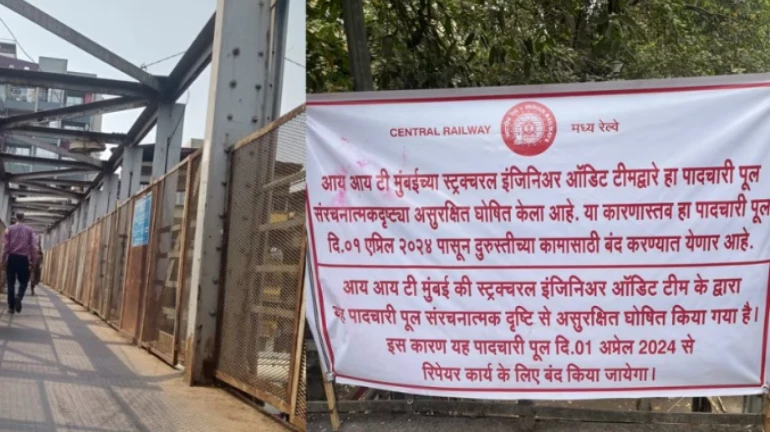 Dombivali: Pedestrian bridge on railway line near Ganapati temple declared dangerous