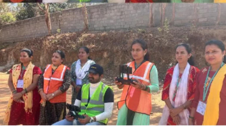 For the first time, 12 Maharashtra women trained to operate and fly drones For the first time, 12 Maharashtra women trained to operate and fly drones