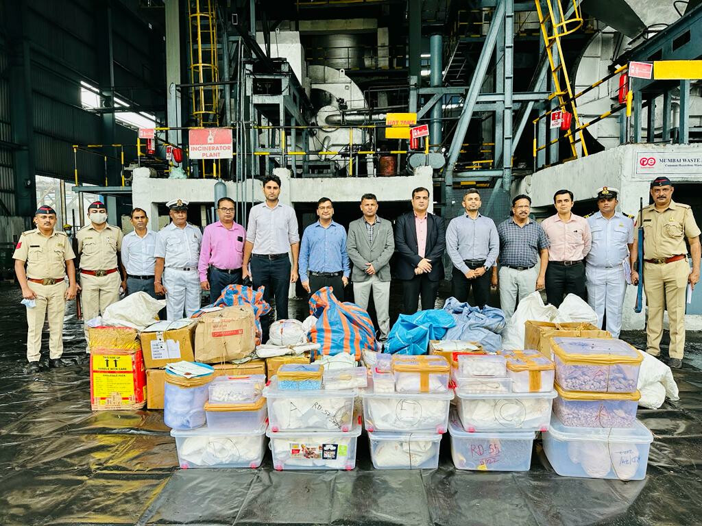 Mumbai Customs destroyed 128.47 kgs drugs by way of incineration