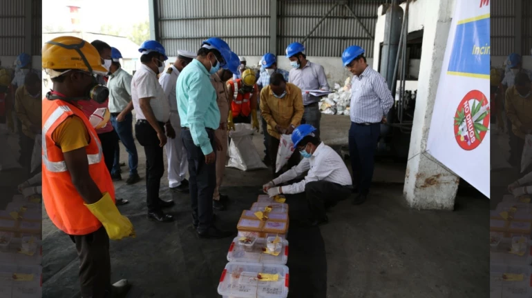 Narcotics drugs worth INR 410 Cr destroyed by Mumbai Customs at Taloja Narcotics drugs worth INR 410 Cr destroyed by Mumbai Customs at Taloja