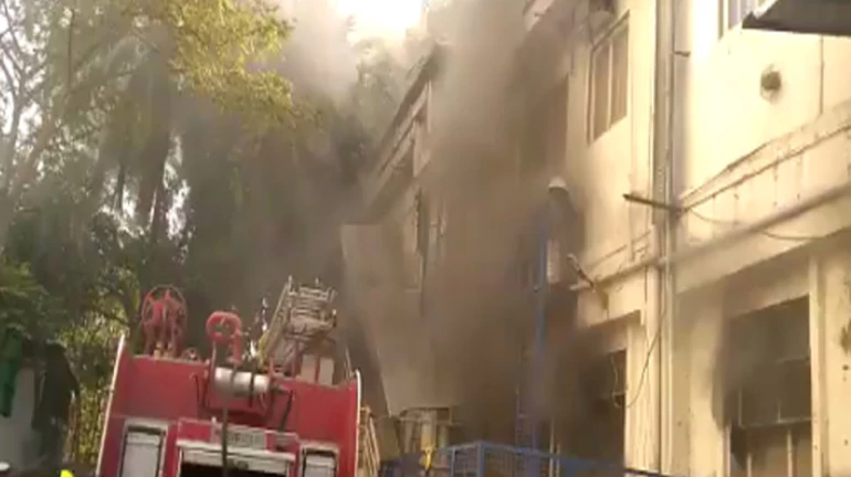 ठाण्यातील बायोसेल कंपनीत भीषण आग ठाण्यातील बायोसेल कंपनीत भीषण आग