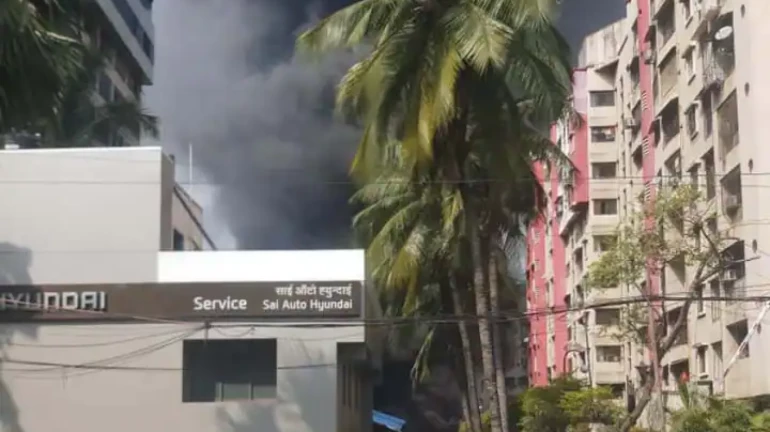 Fire Breaks Out At Automobile Company Garage in Powai
