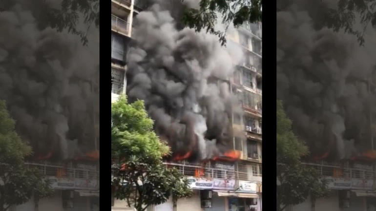 बोरिवलीतील 8 मजली इमारतीला लागलेल्या आगीत दोघांचा मृत्यू, 8 जखमी