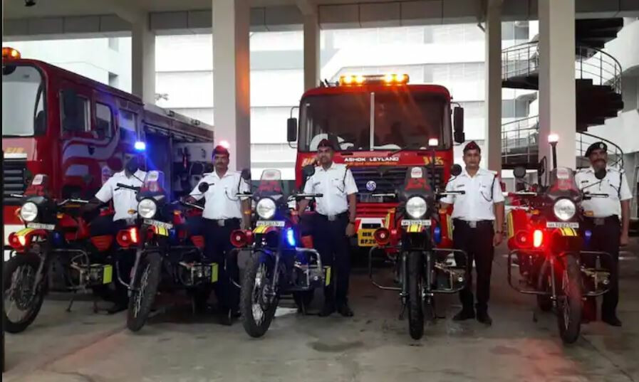 नवी मुंबई अग्निशमन दलात ५ फायर बाईक दाखल