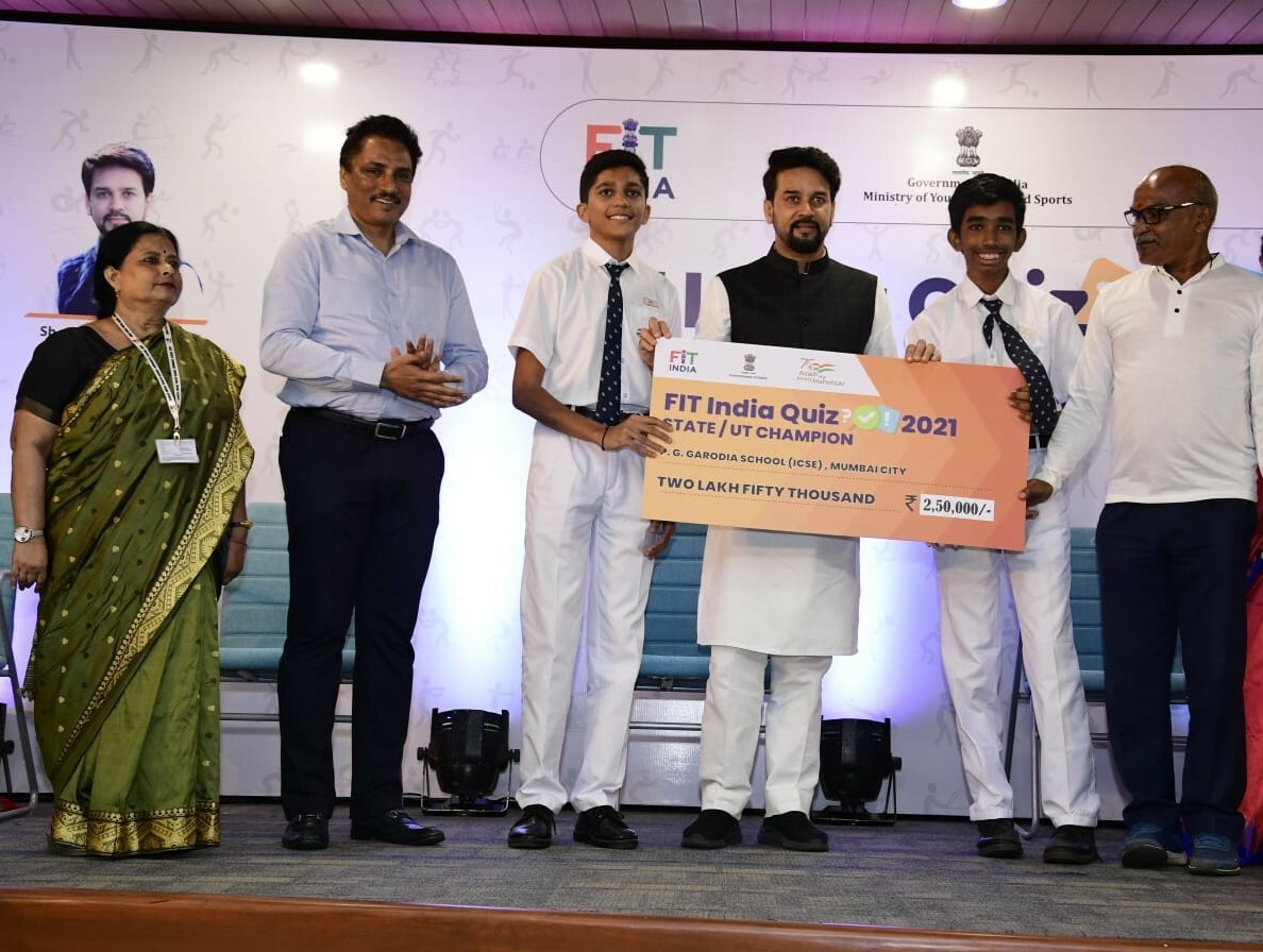 2 Mumbaikars Felicitated By Sports Minister For Winning Fit India Quiz