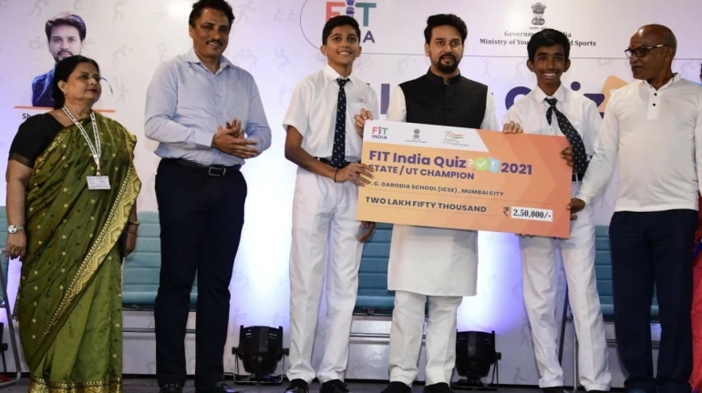 2 Mumbaikars Felicitated By Sports Minister For Winning Fit India Quiz 2 Mumbaikars Felicitated By Sports Minister For Winning Fit India Quiz