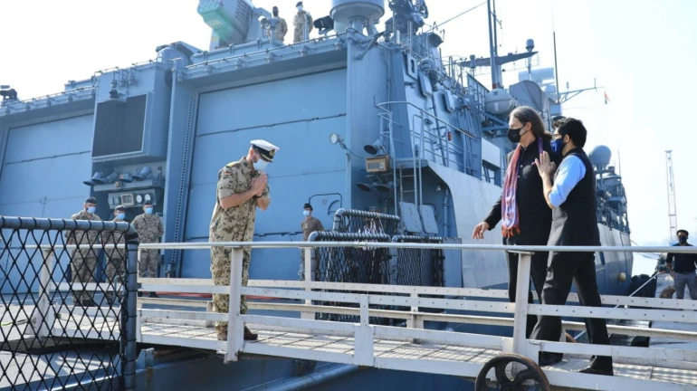 Mumbai Welcomes German Navy's Frigate Bayern Mumbai Welcomes German Navy's Frigate Bayern