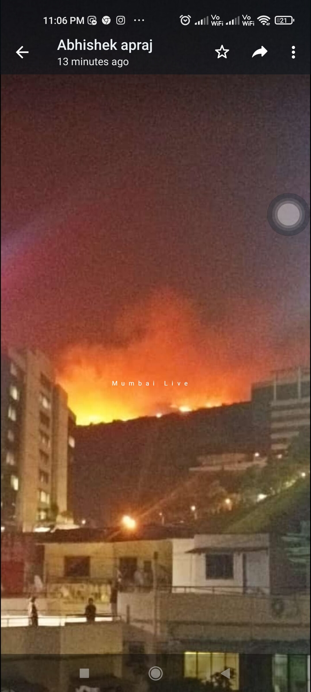 गोरेगाव : आयटी पार्कमागील जंगलात भीषण आग