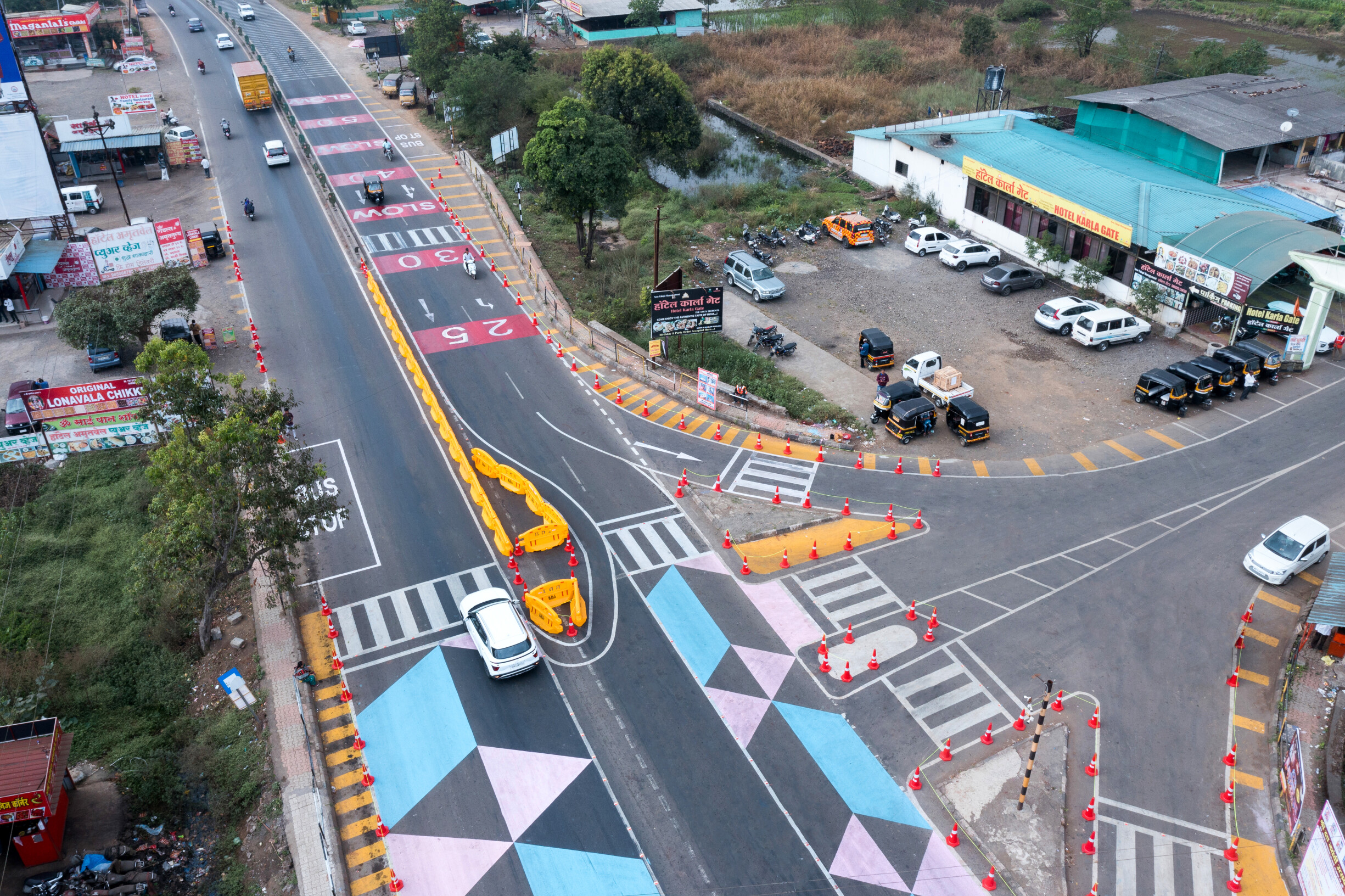 India’s first Tactical Urbanism trial put to test at Karla Phata on Old Mumbai Pune Highway