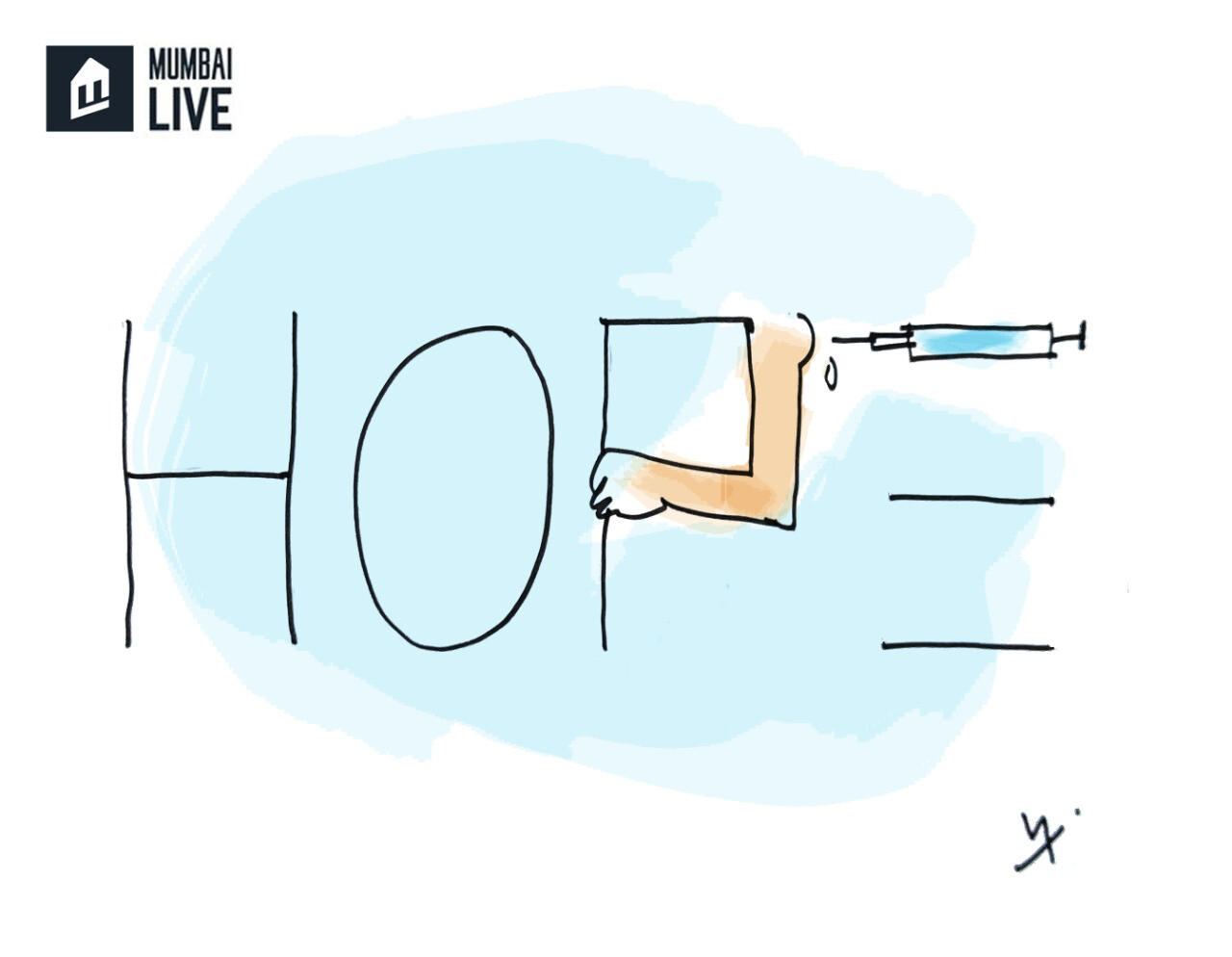 Mumbai health workers vaccinated!