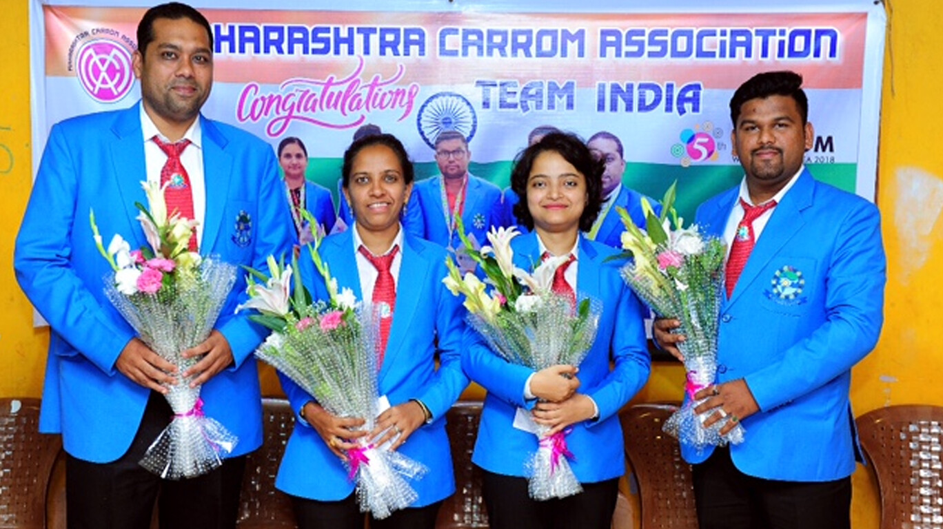 वर्ल्डकप विजेते कॅरमपटू क्रीडामंत्र्यांच्या हस्ते सन्मानित