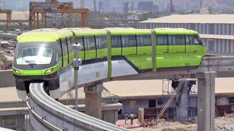 Monorail halts after 'decorative floral strings' get entangled in the lower portion