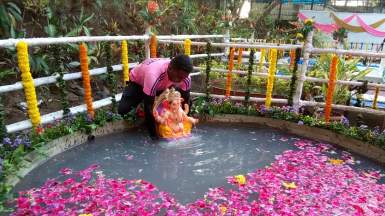 Navi Mumbai: Over 13K Ganpati Idols Immersed On 5th Day of Festivity