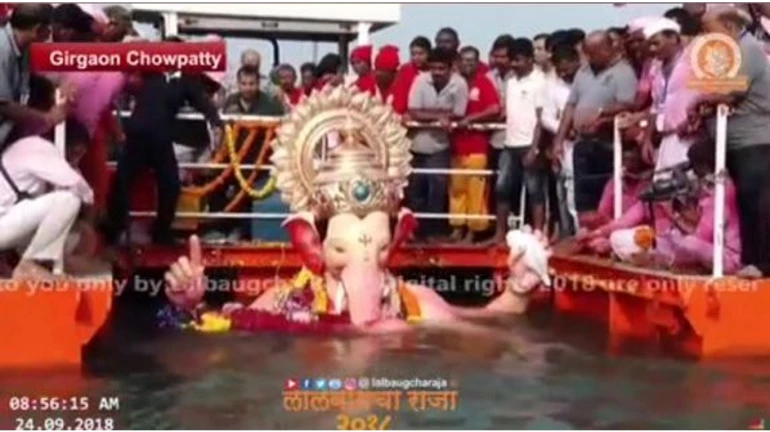 Lalbaugcha Raja immersed after a 21-hour-long procession