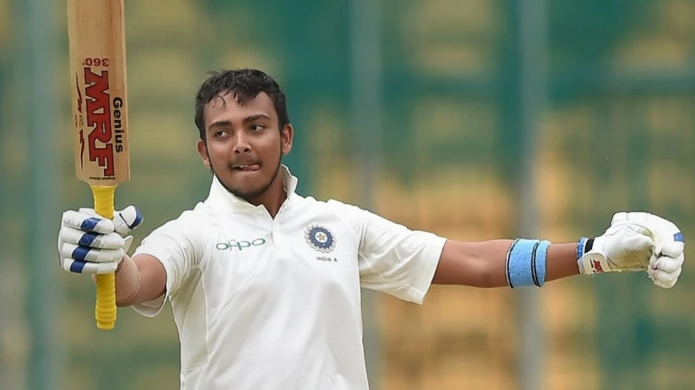 Prithvi Shaw to supposedly make his Test debut on October 4 against West Indies
