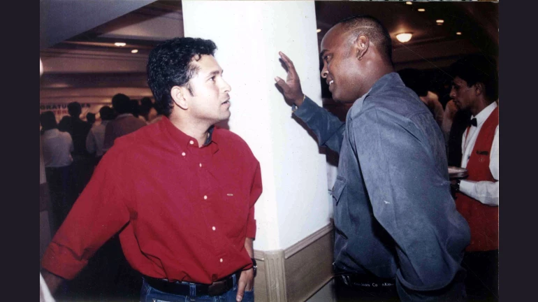 Sachin Tendulkar and Vinod Kambli back on Mumbai grounds to train young talent Sachin Tendulkar and Vinod Kambli back on Mumbai grounds to train young talent