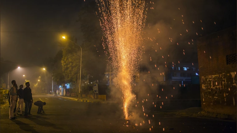 Mumbai police books two men for bursting firecrackers after midnight