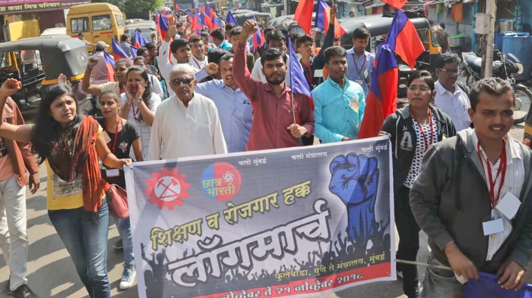 शिक्षण, रोजगार हक्कासाठी २१ नोव्हेंबरला मंत्रालयावर मोर्चा शिक्षण, रोजगार हक्कासाठी २१ नोव्हेंबरला मंत्रालयावर मोर्चा