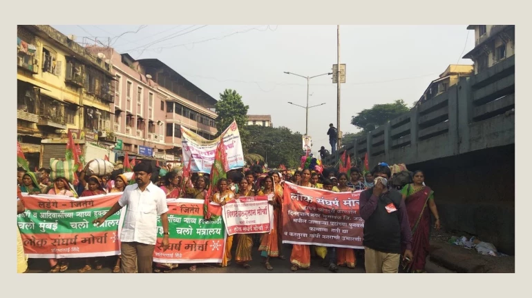 Will protest until our demands are met: Farmers march towards Maharashtra Assembly in Mumbai Will protest until our demands are met: Farmers march towards Maharashtra Assembly in Mumbai