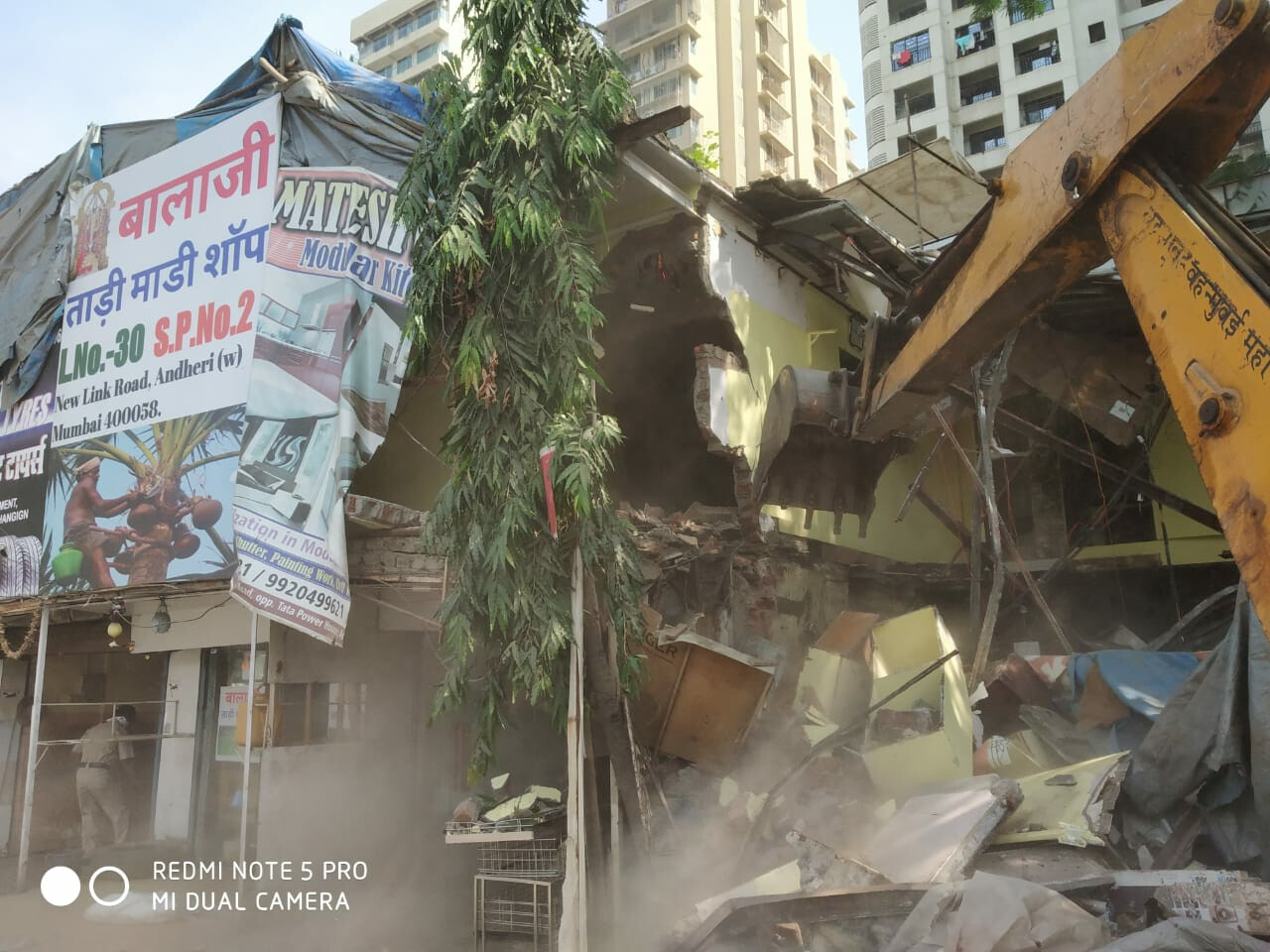 Unauthorised multi-storey construction sites demolished in Andheri
