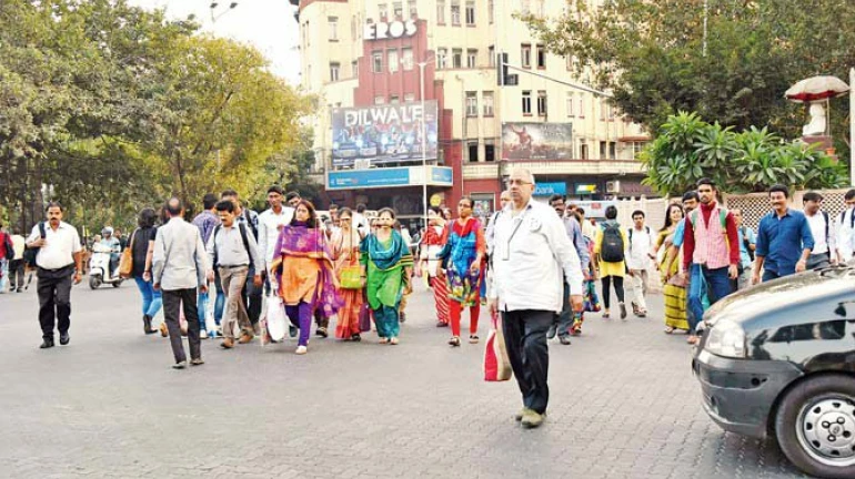 Study shows majority of people in Mumbai walking the final stretch towards their workplace Study shows majority of people in Mumbai walking the final stretch towards their workplace